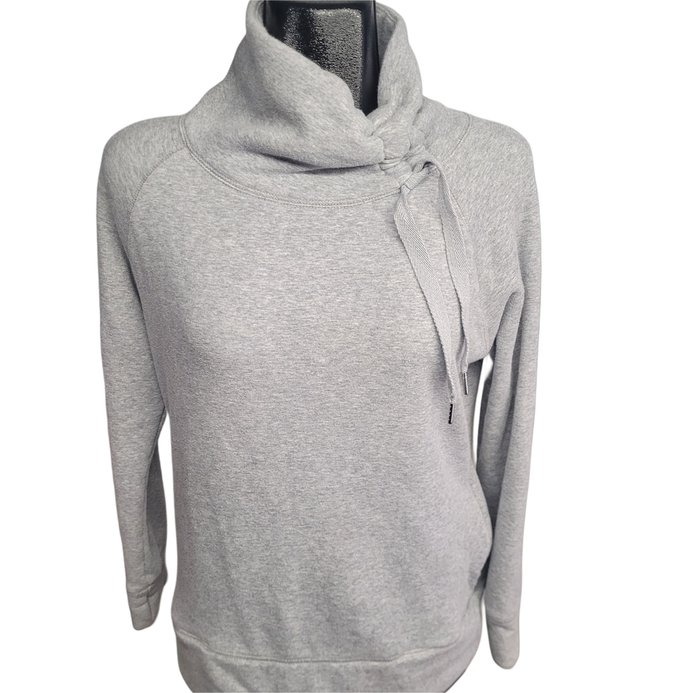 Diadora Women's Gray Heathered Slouchy High Neck Sweatshirt Size L